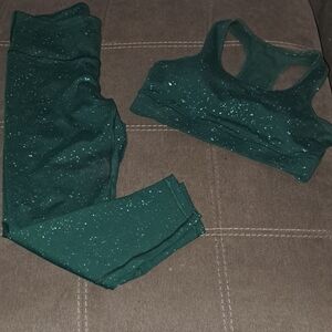 Womens leggings and matching sports bra